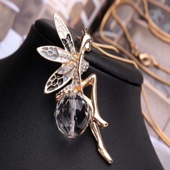 New ๐ Rhinestone Fairy long necklace - Picture 2 of 8